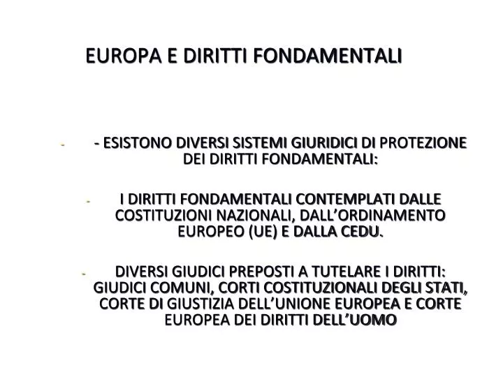 europa e diritti fondamentali