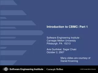 Introduction to CBMC: Part 1