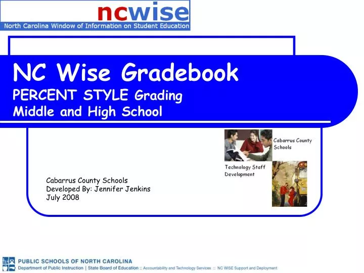 nc wise gradebook percent style grading middle and high school