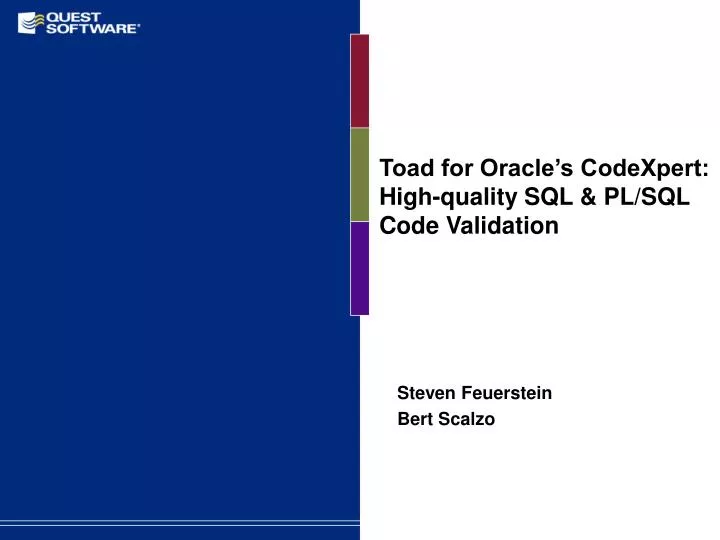 toad for oracle s codexpert high quality sql pl sql code validation