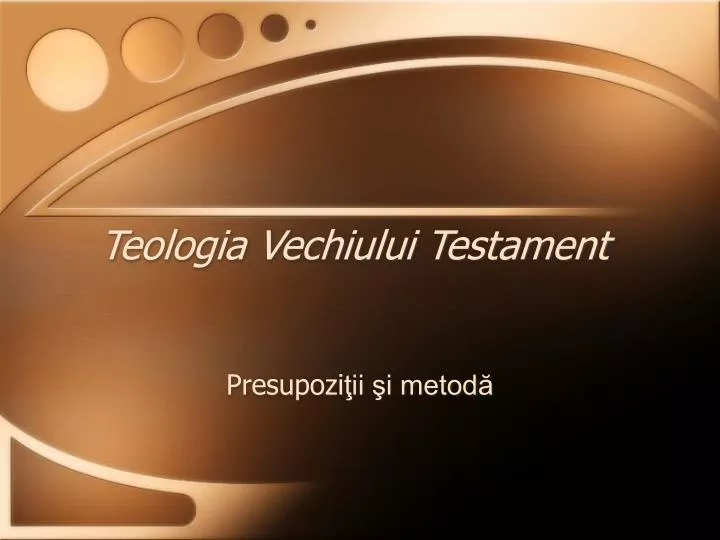 teologia vechiului testament