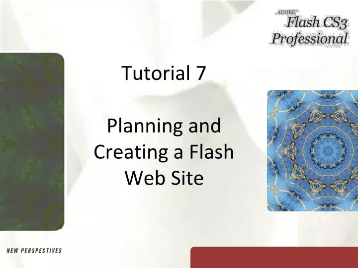 tutorial 7 planning and creating a flash web site