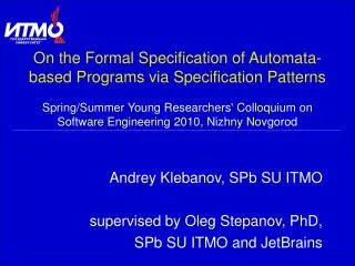 On the Formal Specification of Automata-based Programs via Specification Patterns