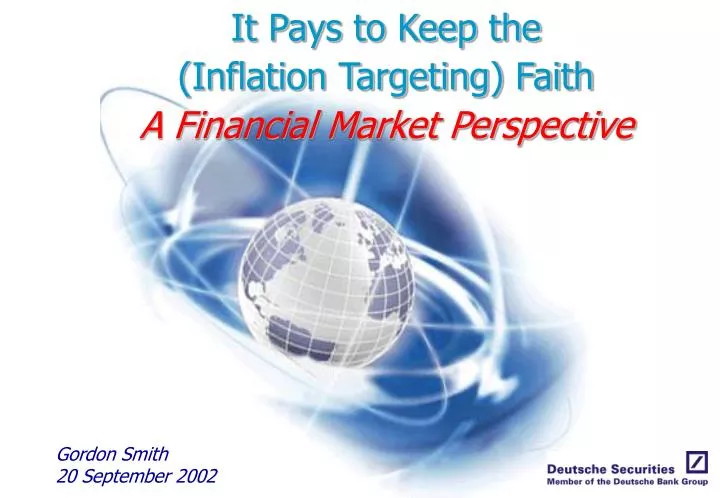 it pays to keep the inflation targeting faith a financial market perspective