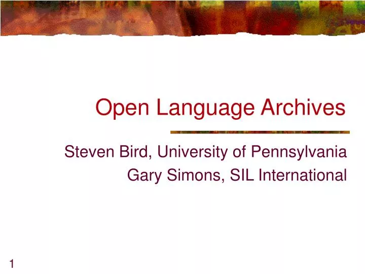 open language archives