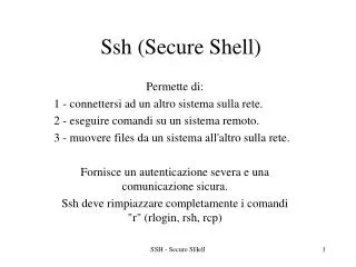 ssh secure shell