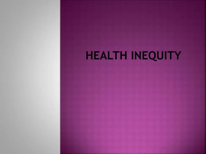 health inequity