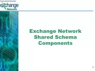 Exchange Network Shared Schema Components