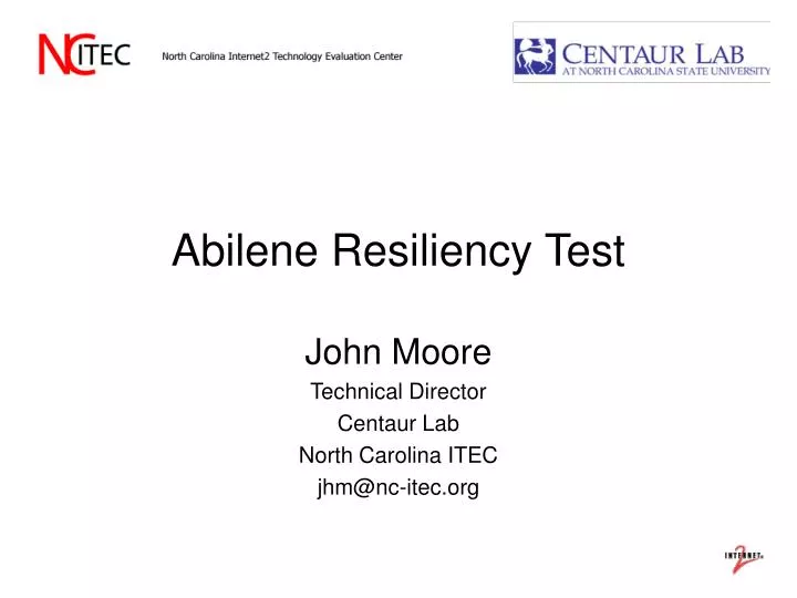 abilene resiliency test