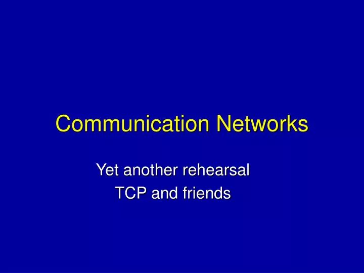 communication networks