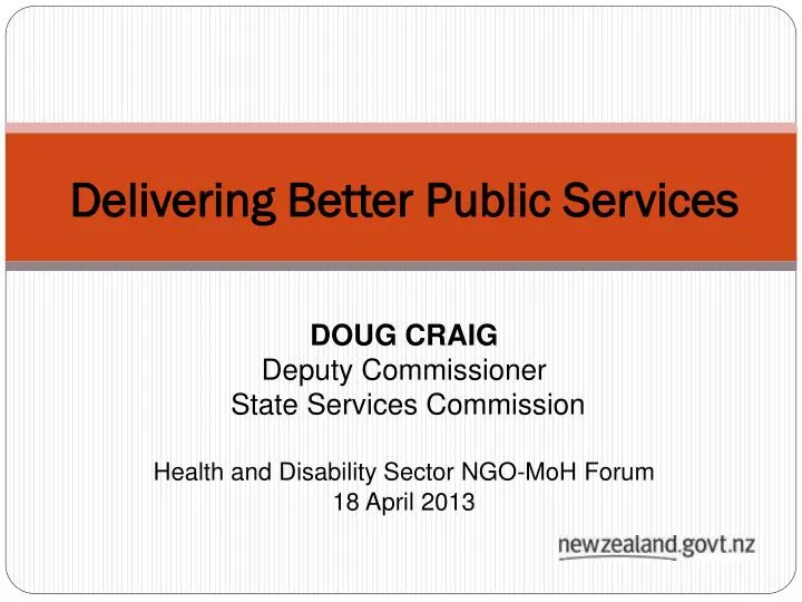 delivering better public services
