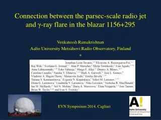 Connection between the parsec-scale radio jet and ? -ray flare in the blazar 1156+295