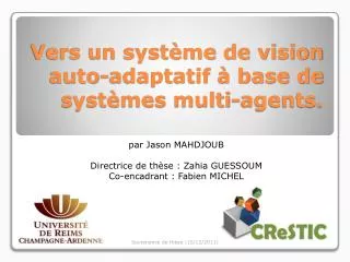 vers un syst me de vision auto adaptatif base de syst mes multi agents