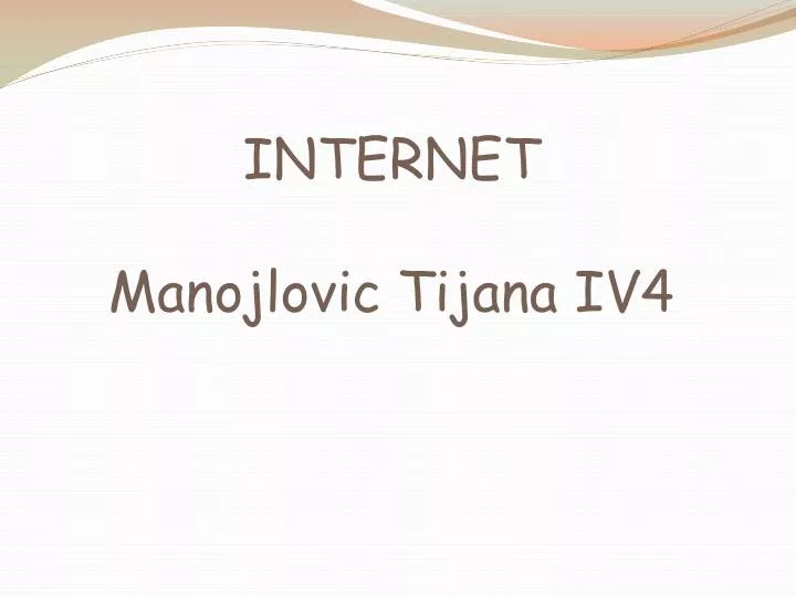 internet manojlovic tijana iv4