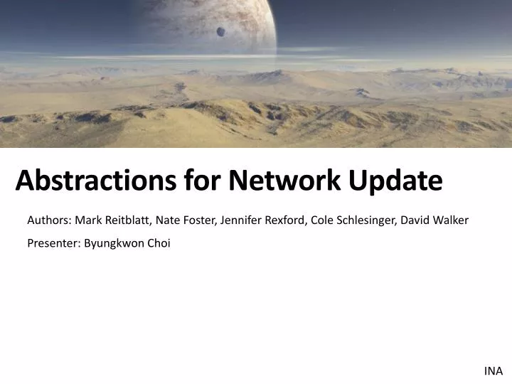abstractions for network update