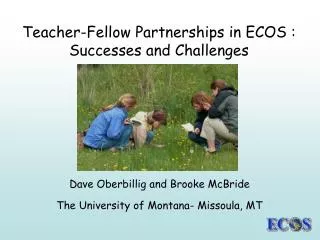 Teacher-Fellow Partnerships in ECOS : Successes and Challenges