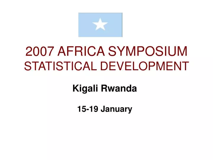 2007 africa symposium statistical development