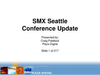 SMX Seattle Conference Update