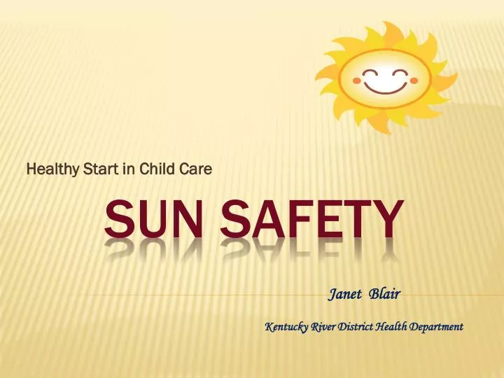 healthy start in child care