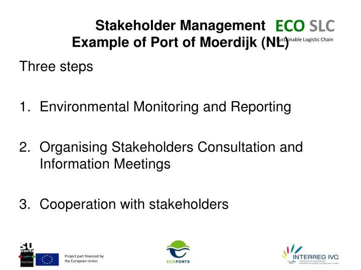 stakeholder management example of port of moerdijk nl