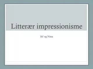 litter r impressionisme