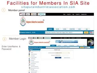 Facilities for Members In SIA Site sitapuraindustriesassociation