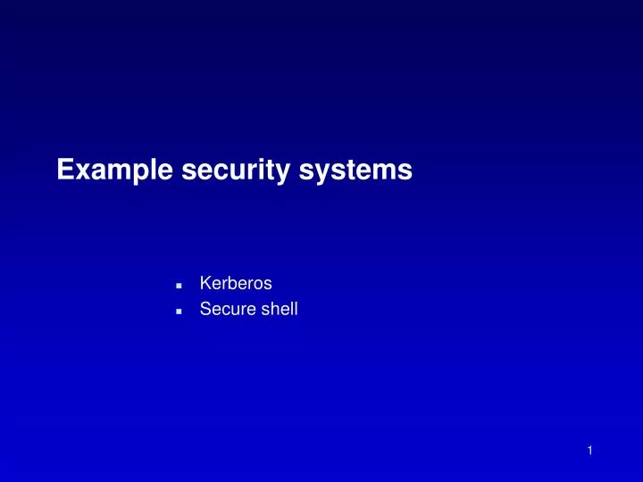 example security systems