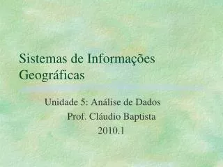 sistemas de informa es geogr ficas
