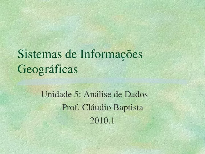 sistemas de informa es geogr ficas