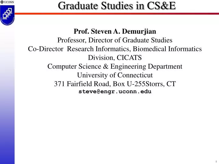 graduate studies in cs e