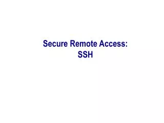 secure remote access ssh