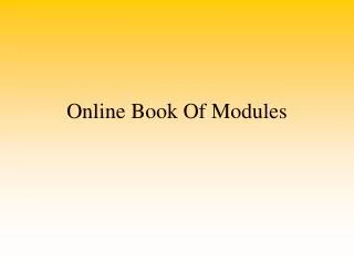 Online Book Of Modules