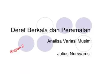 deret berkala dan peramalan