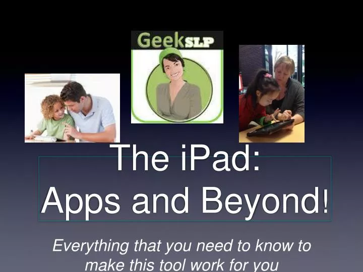 the ipad apps and beyond
