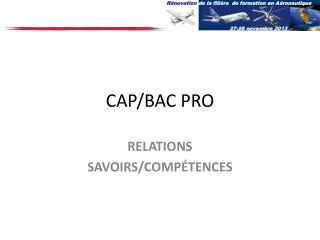 cap bac pro