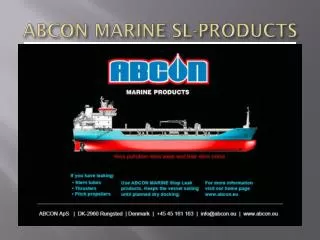 ABCON MARINE SL-PRODUCTS