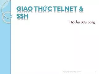 giao th c telnet ssh