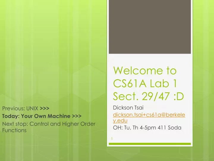 welcome to cs61a lab 1 sect 29 47 d