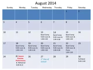 august 2014