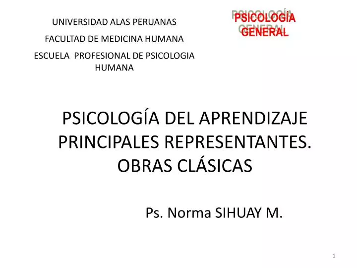 psicolog a del aprendizaje principales representantes obras cl sicas