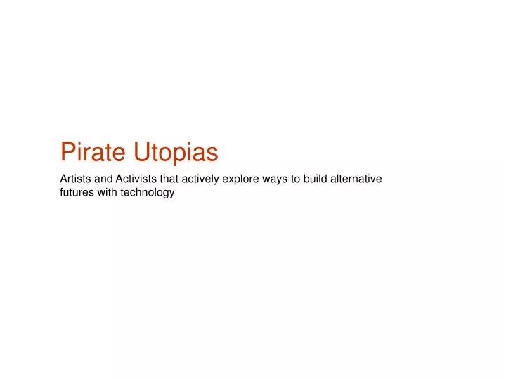 pirate utopias