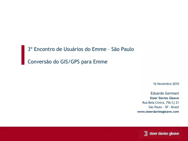 3 encontro de usu rios do emme s o paulo convers o do gis gps para emme