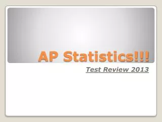 AP Statistics!!!