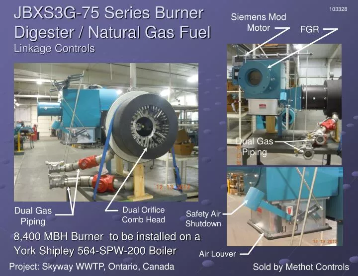 jbxs3g 75 series burner digester natural gas fuel linkage controls