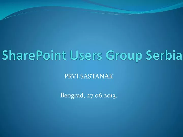 sharepoint users group serbia