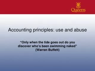 Accounting principles: use and abuse