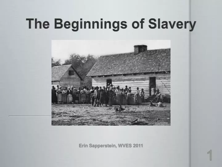 the beginnings of slavery