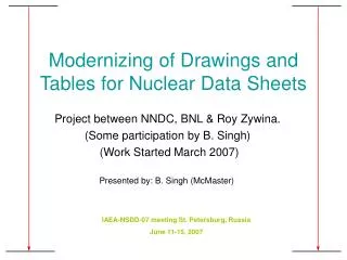 Modernizing of Drawings and Tables for Nuclear Data Sheets