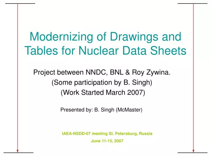 modernizing of drawings and tables for nuclear data sheets