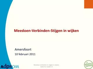 meedoen verbinden stijgen in wijken